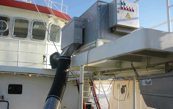 MAJA Flake Ice Machines RVE2S installation onboard fishing vessel