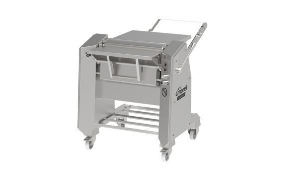 MAJA ESM 5550/2 open-top derinding skinner with rind discharge belt