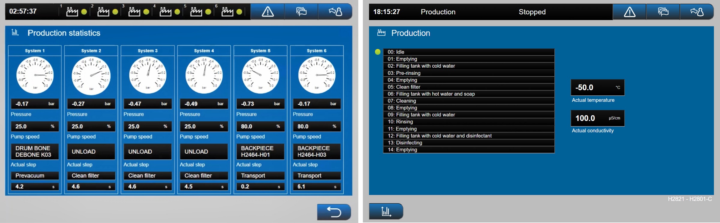 HMI Screens Vacuum